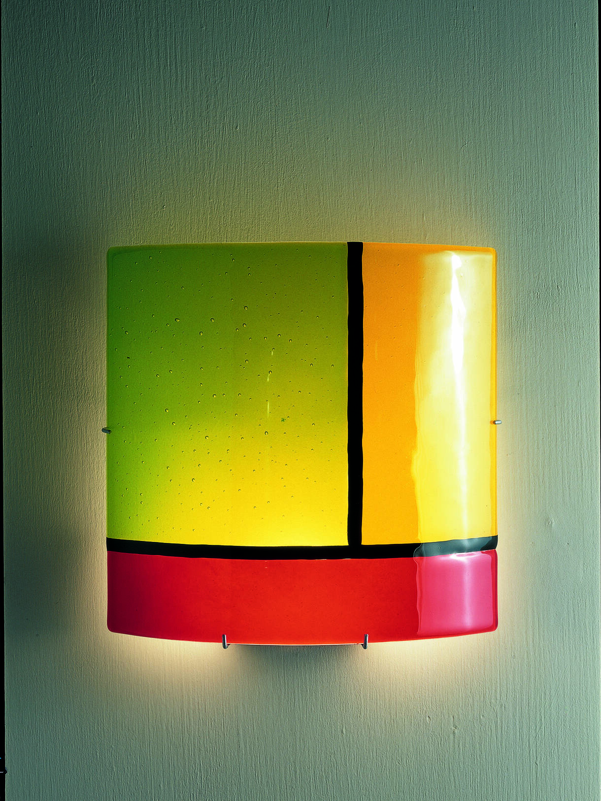 Trio - Aplique de pared de colores con luz cálida, iluminación decorativa de diseño original