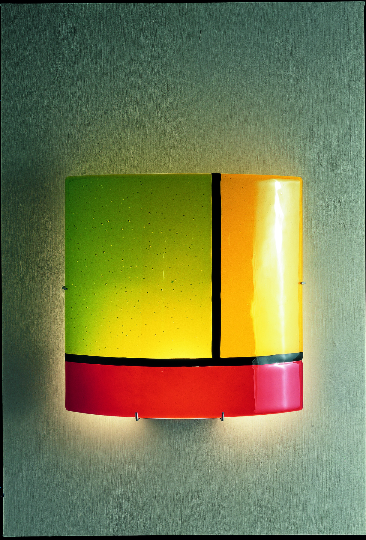 Trio - Aplique de pared de colores con luz cálida, iluminación decorativa de diseño original