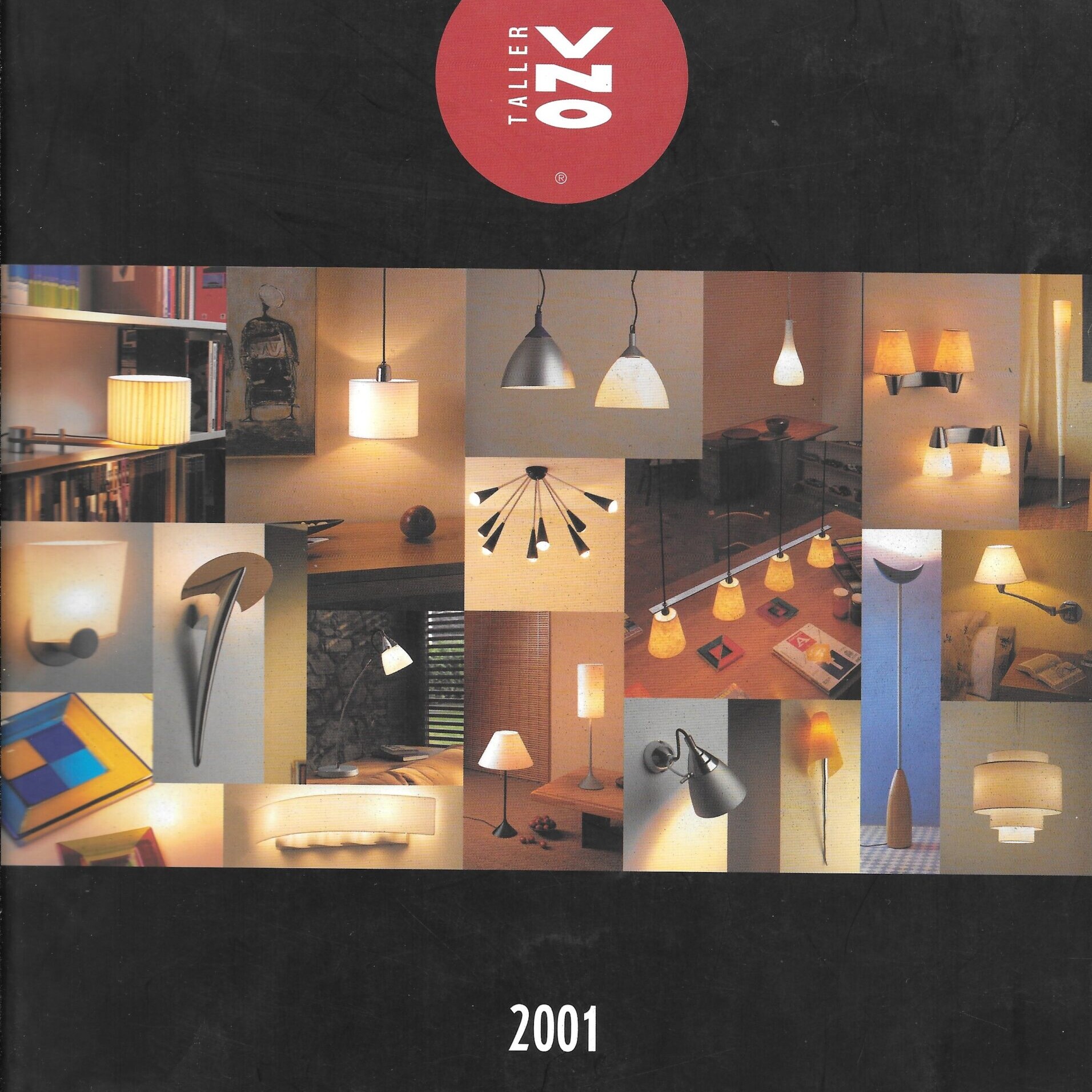 Catálogo Taller Uno 2001 con colección de lámapras de diseño en interiores